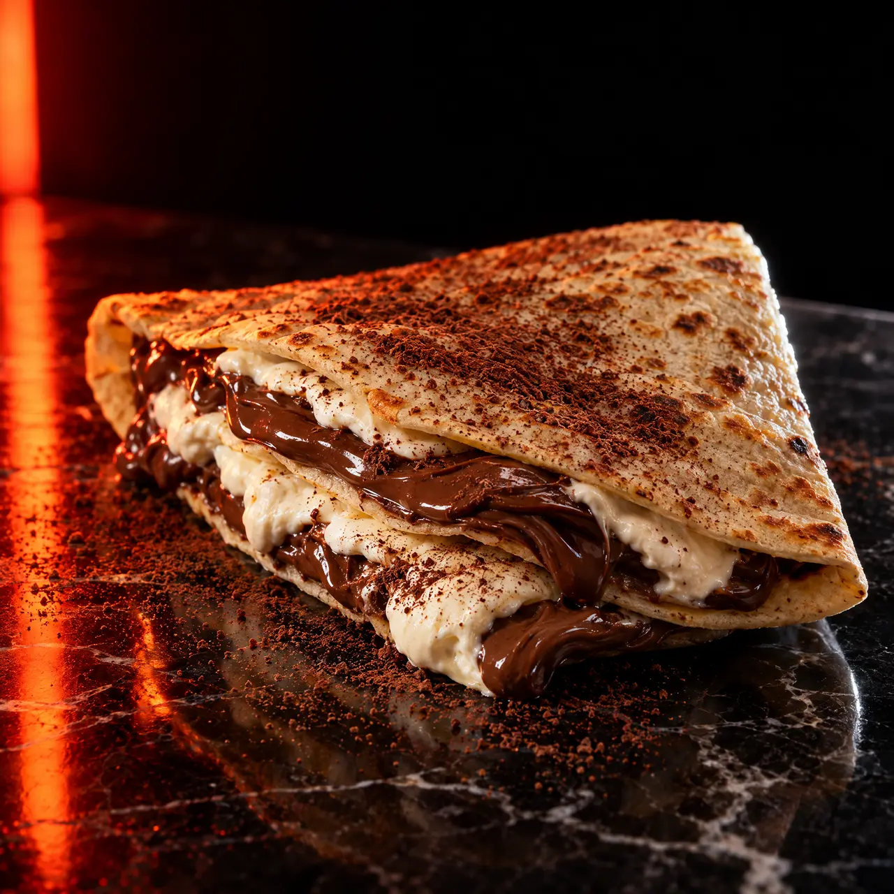 Piadina dolce con crema alla nocciola e mascarpone